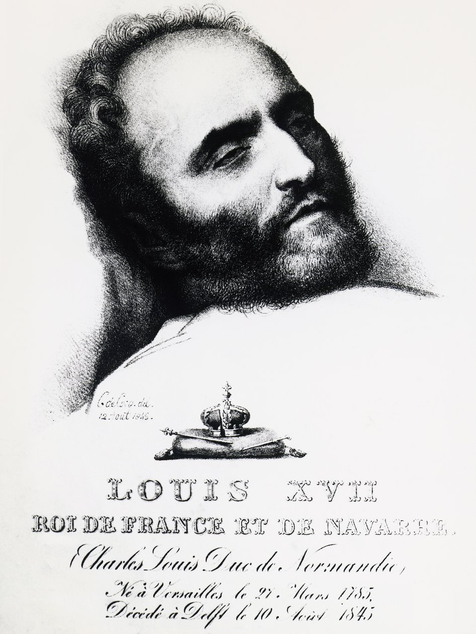 Porträtt av Karl Wilhelm Naundorff (1785-1845), den mest kända och envisa av de många som påstod sig vara Frankrikes Dauphin, på sin dödsbädd i Delft, 12 augusti av Unbekannt Unbekannt