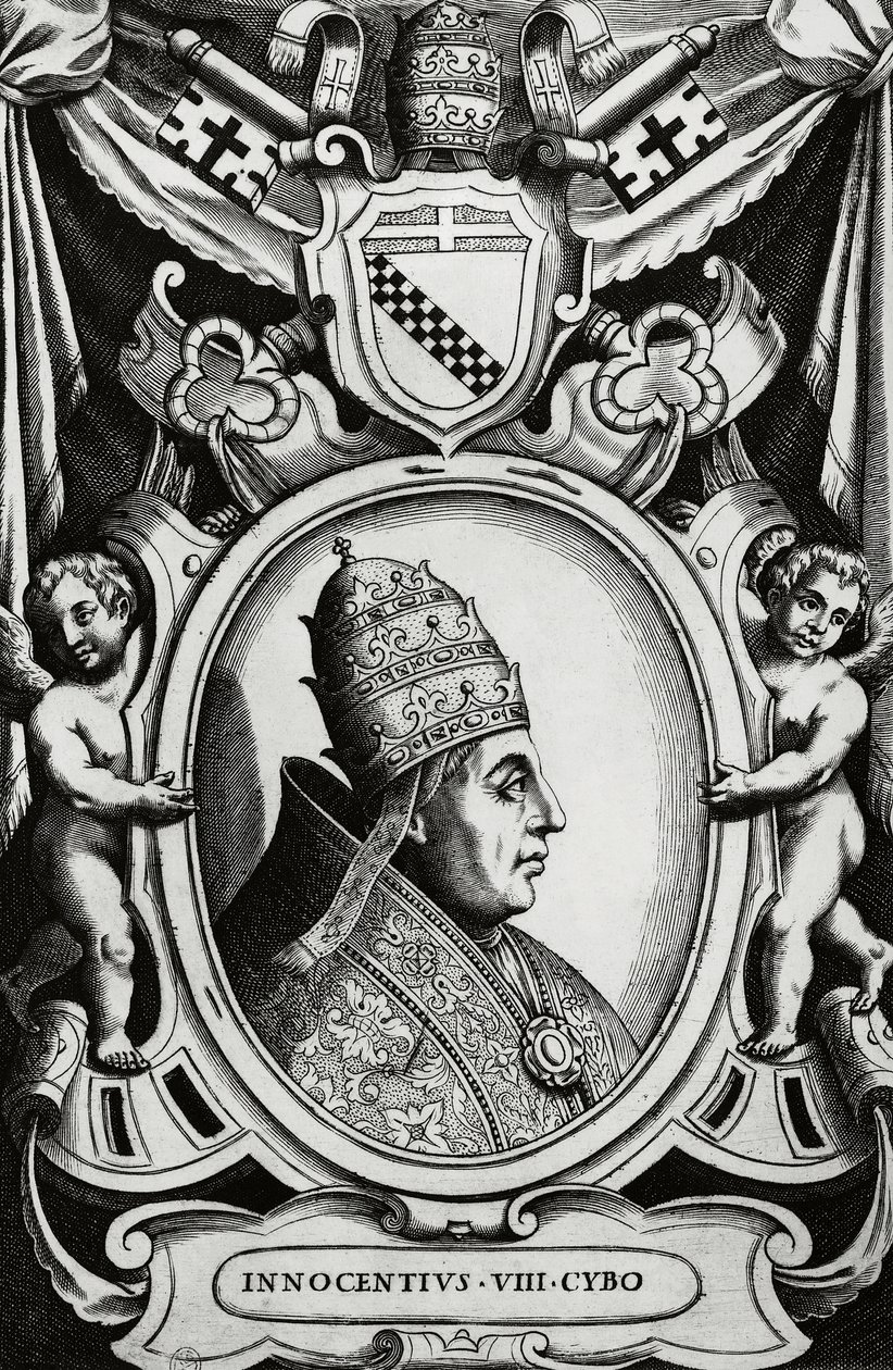 Porträtt av påven Innocentius VIII (Giovanni Battista Cybo av Unbekannt Unbekannt