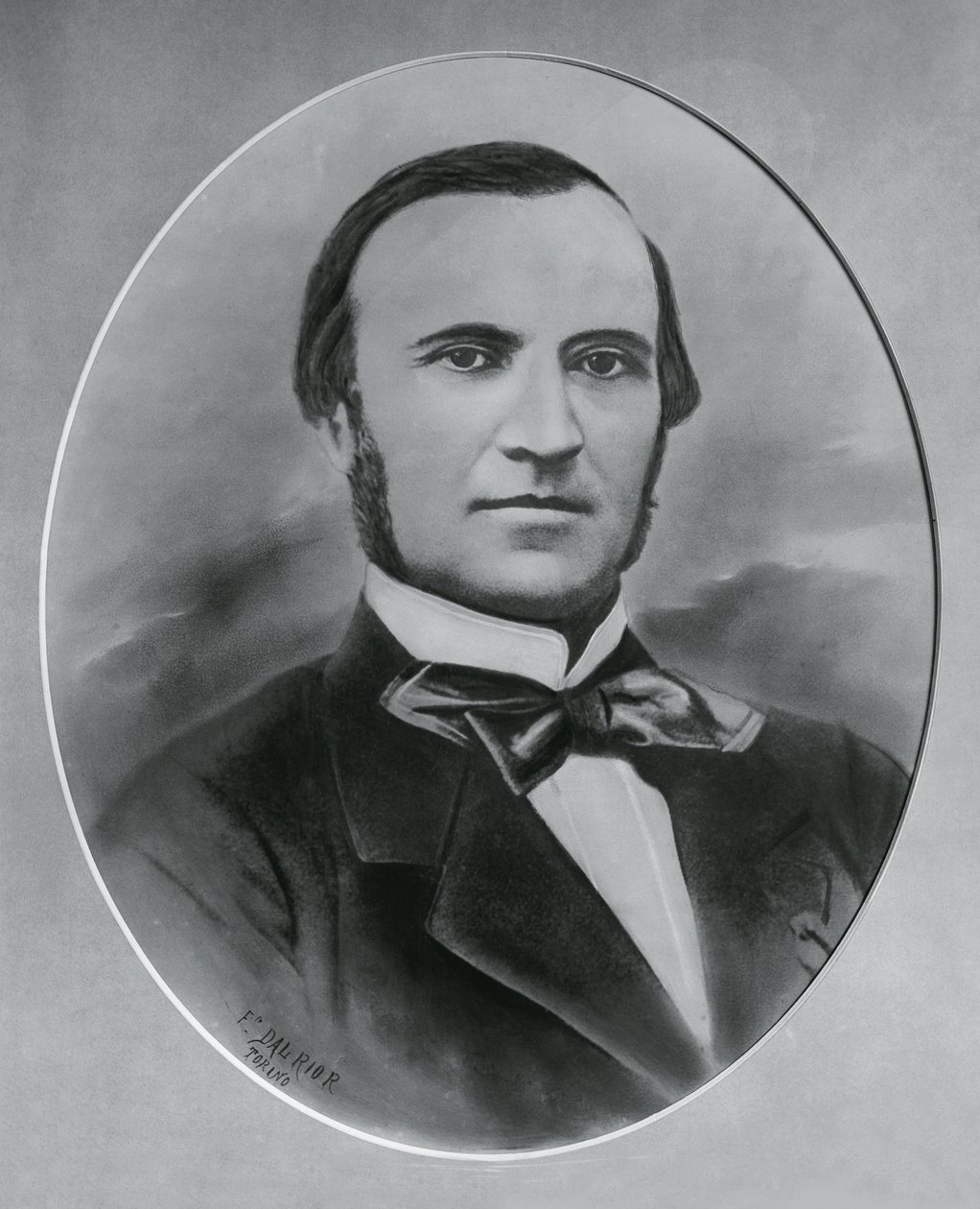 Porträtt av Severino Grattoni (1815-1876), italiensk arkitekt och ingenjör, gravyr av Unbekannt Unbekannt
