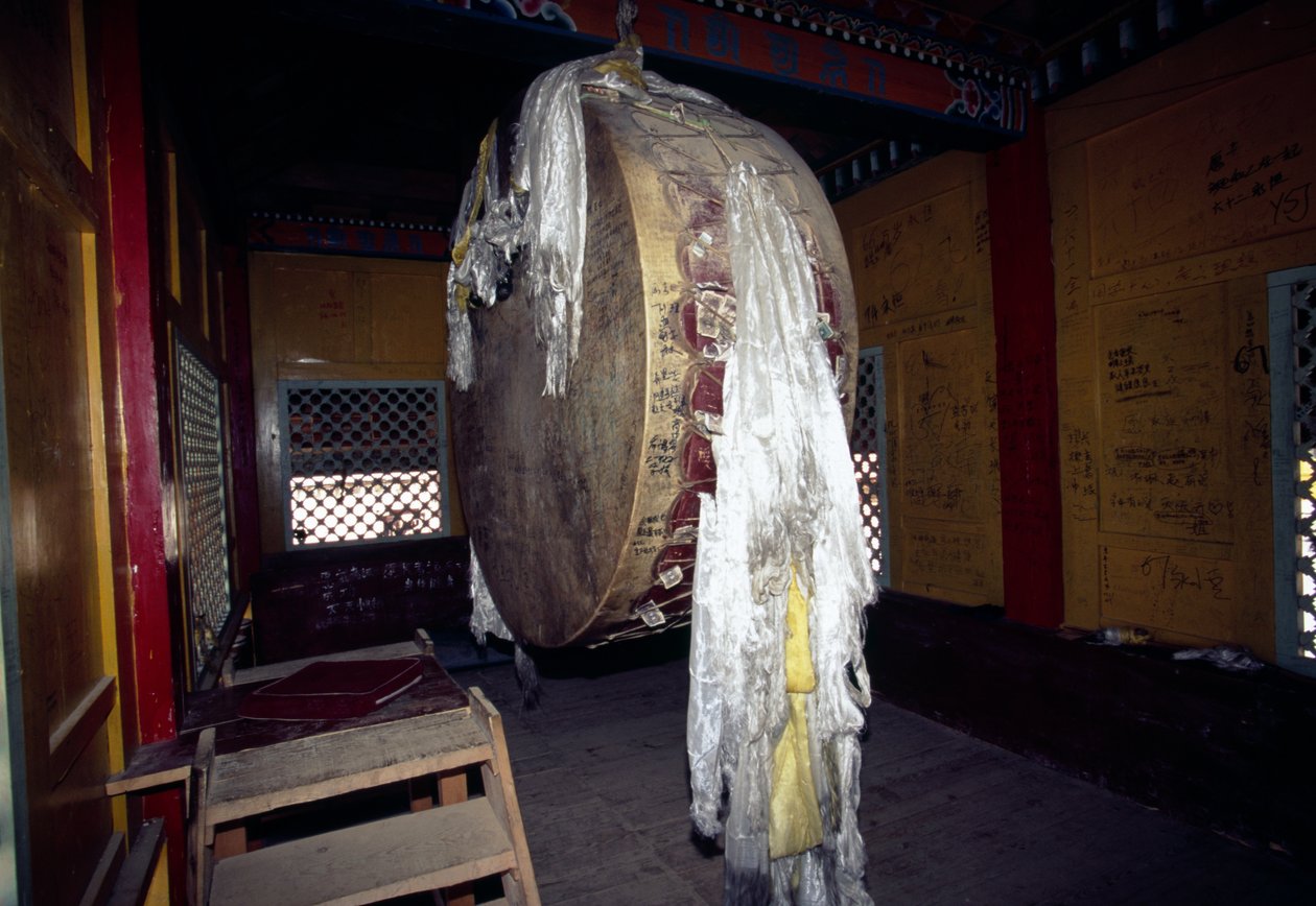 Bönhjul i Ganden Sumtseling kloster i Shangri-La, även känt som Zhongdian eller Gyalthang, Yunnan, Kina av Unbekannt Unbekannt