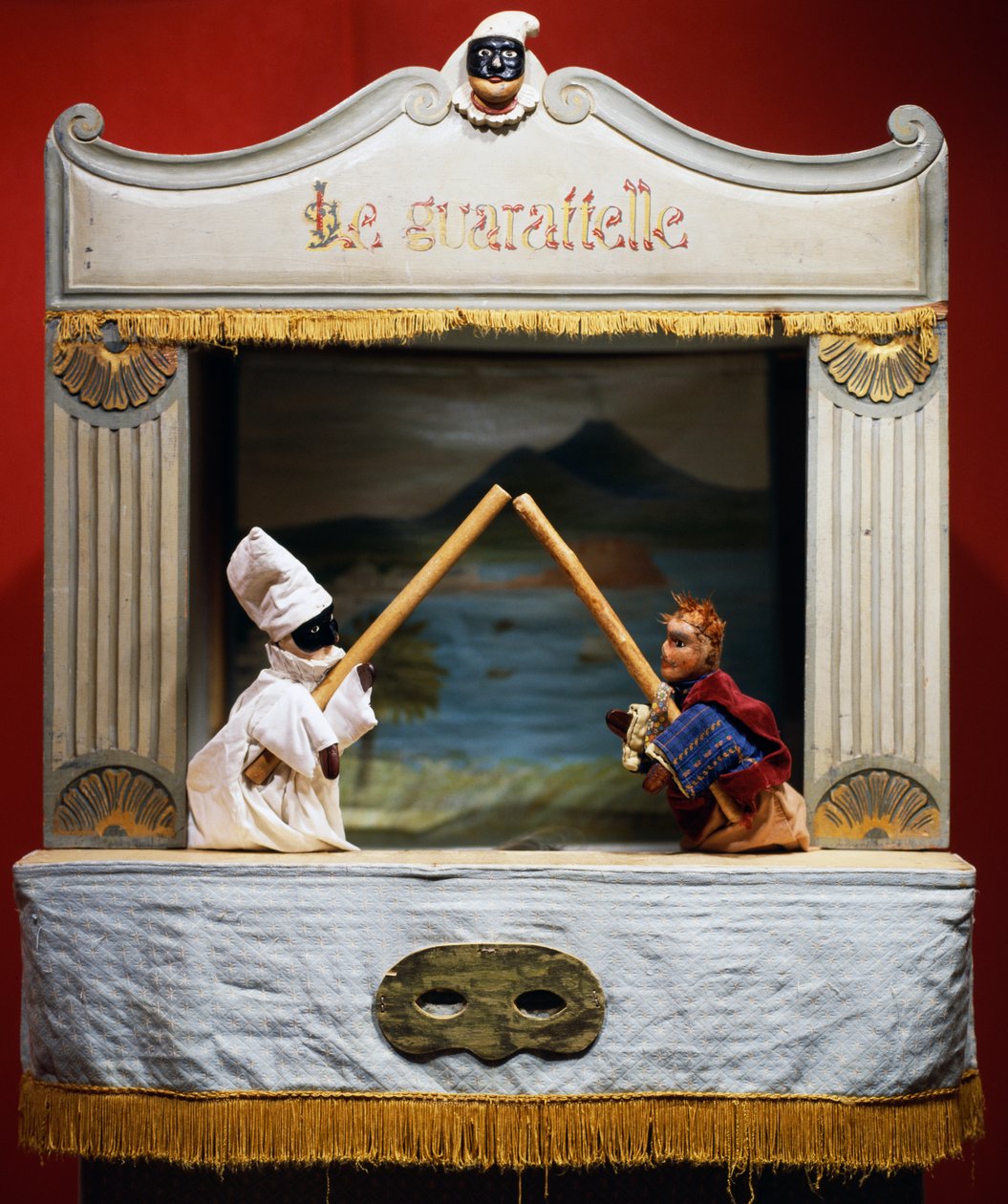 Punch (Pulcinella) och Pasquale Terremoto, dockor från Maria Imperatrice Guarattelle-teatern, Neapel, Italien av Unbekannt Unbekannt