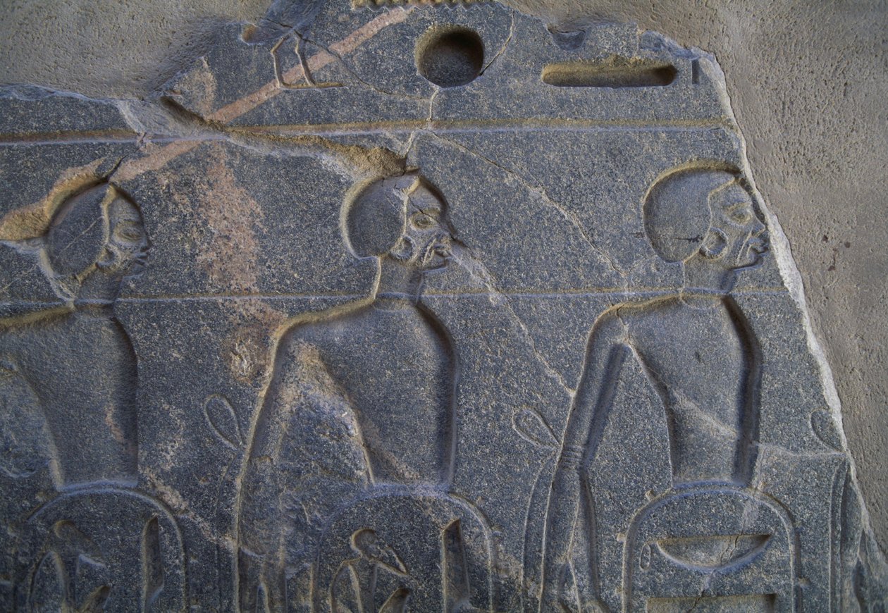 Relief föreställande fångar, Luxortemplet, Thebe (UNESCOs världsarvslista av Unbekannt Unbekannt