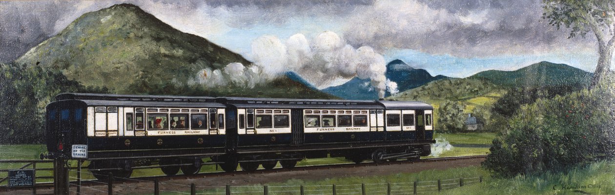 Coniston Steam Motor Train på Furness Railway, Cumbria av Unbekannt Unbekannt
