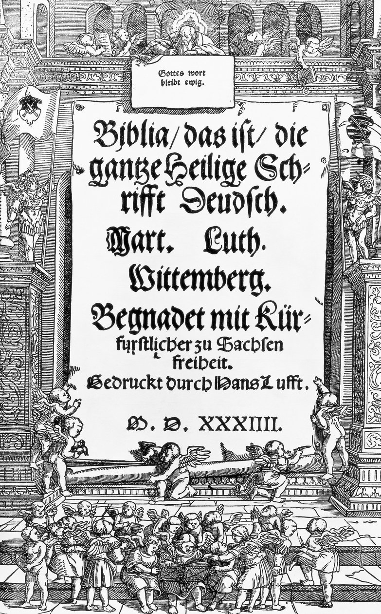 Titelsidan för Martin Luthers bibel av Unbekannt Unbekannt