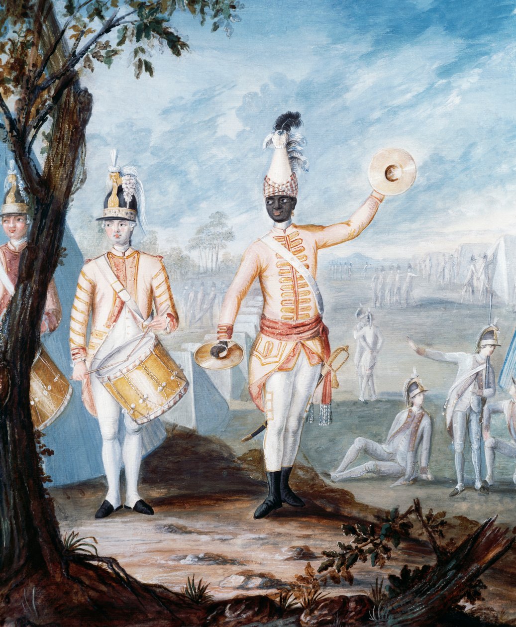 Uniformer av det franska infanteriet under det amerikanska revolutionskriget, gouache av Nicolas Hoffmann, USA av Unbekannt Unbekannt