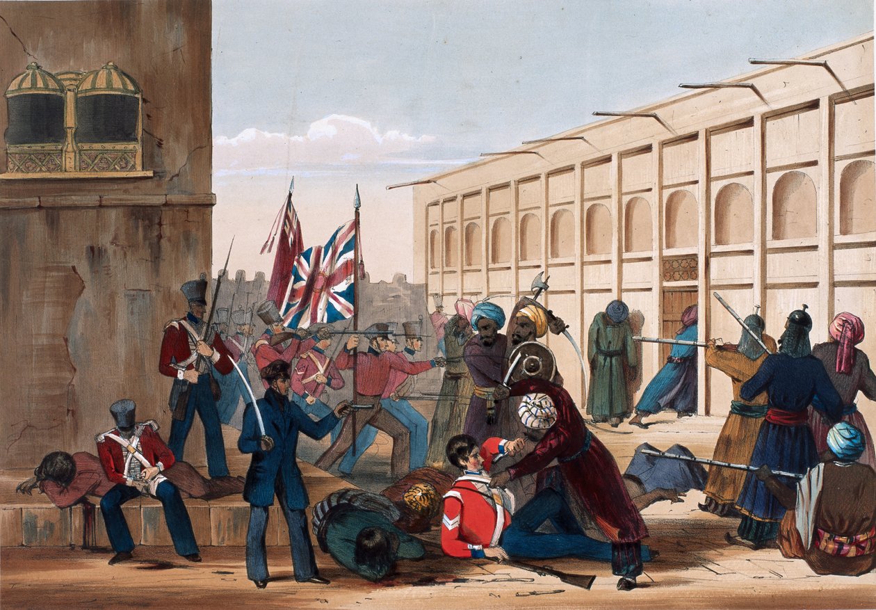 Storming av Khelat, trupperna på väg in i Zenana, 13 november 1839, från 
