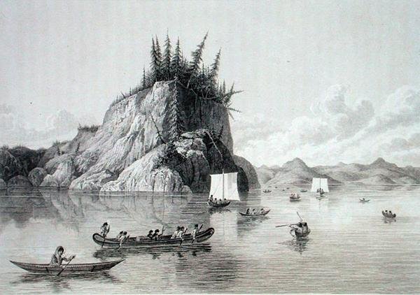 Expedition Crossing Lake Prosperous, 30 maj av Lieutenant (after) Hood