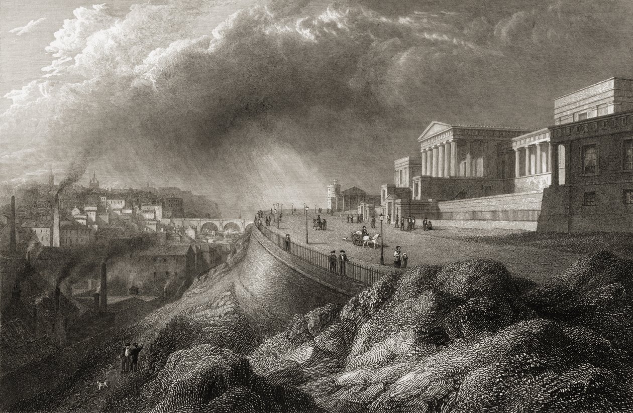 The New Royal High School, Edinburgh, från "Select Views of Some of the Principal Cities of Europe", graverad av E. Goodall, utgiven i London 1832. av Lieutenant Colonel Batty
