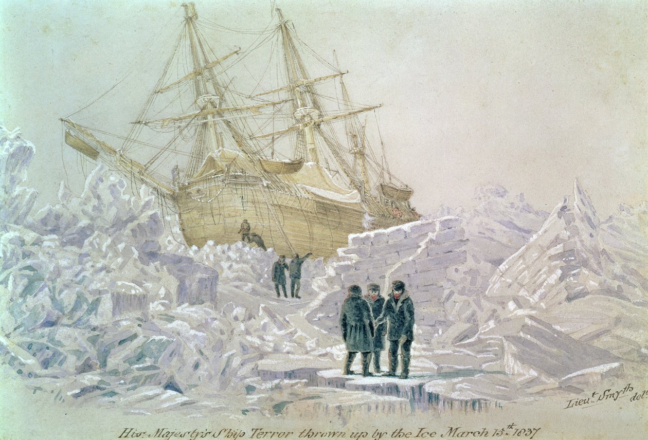 Incident på en handelsresa: HMS Terror Thrown Up by the Ice, 15 mars 1837 av Lieutenant Smyth