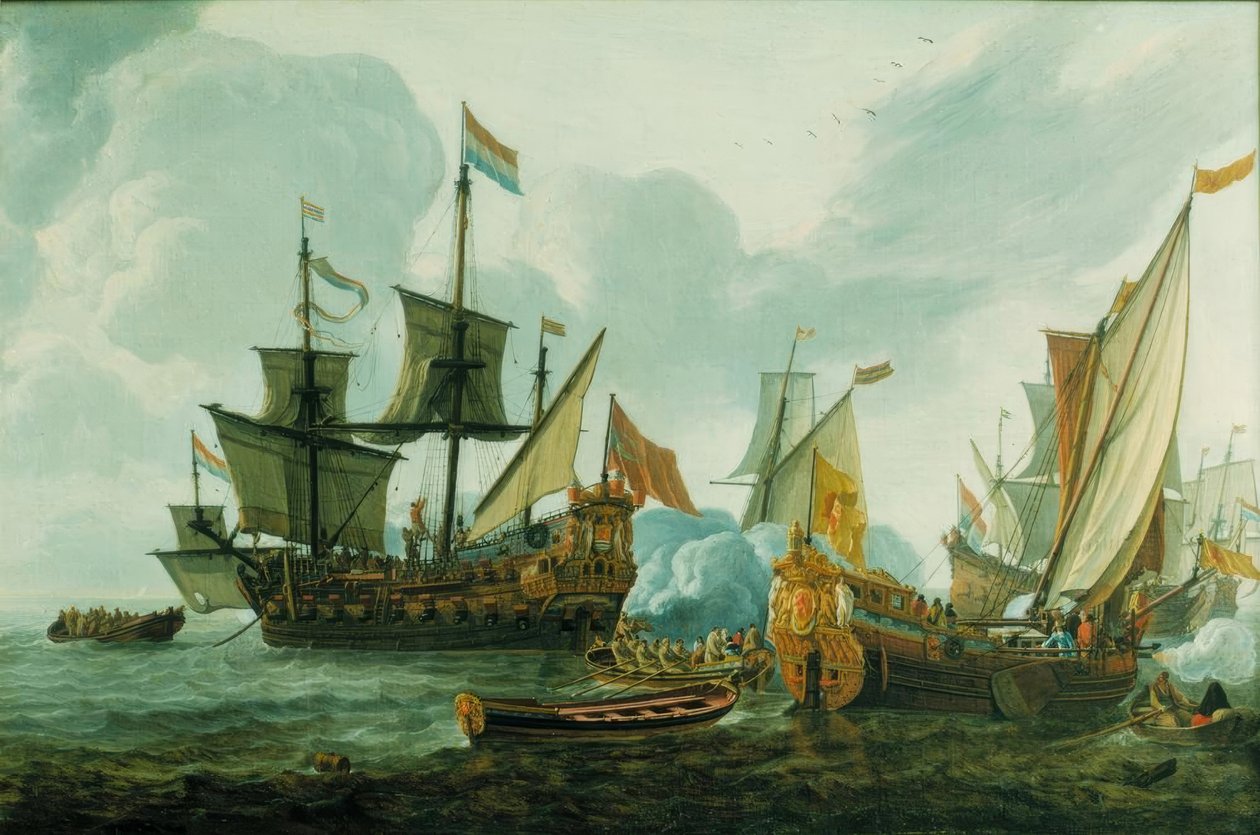Abraham Crijnssens avgång till Västindien under året av Lieve Verschuier
