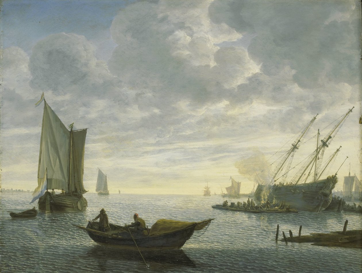 Tätning av ett fartyg av Lieve Pietersz. Verschuier