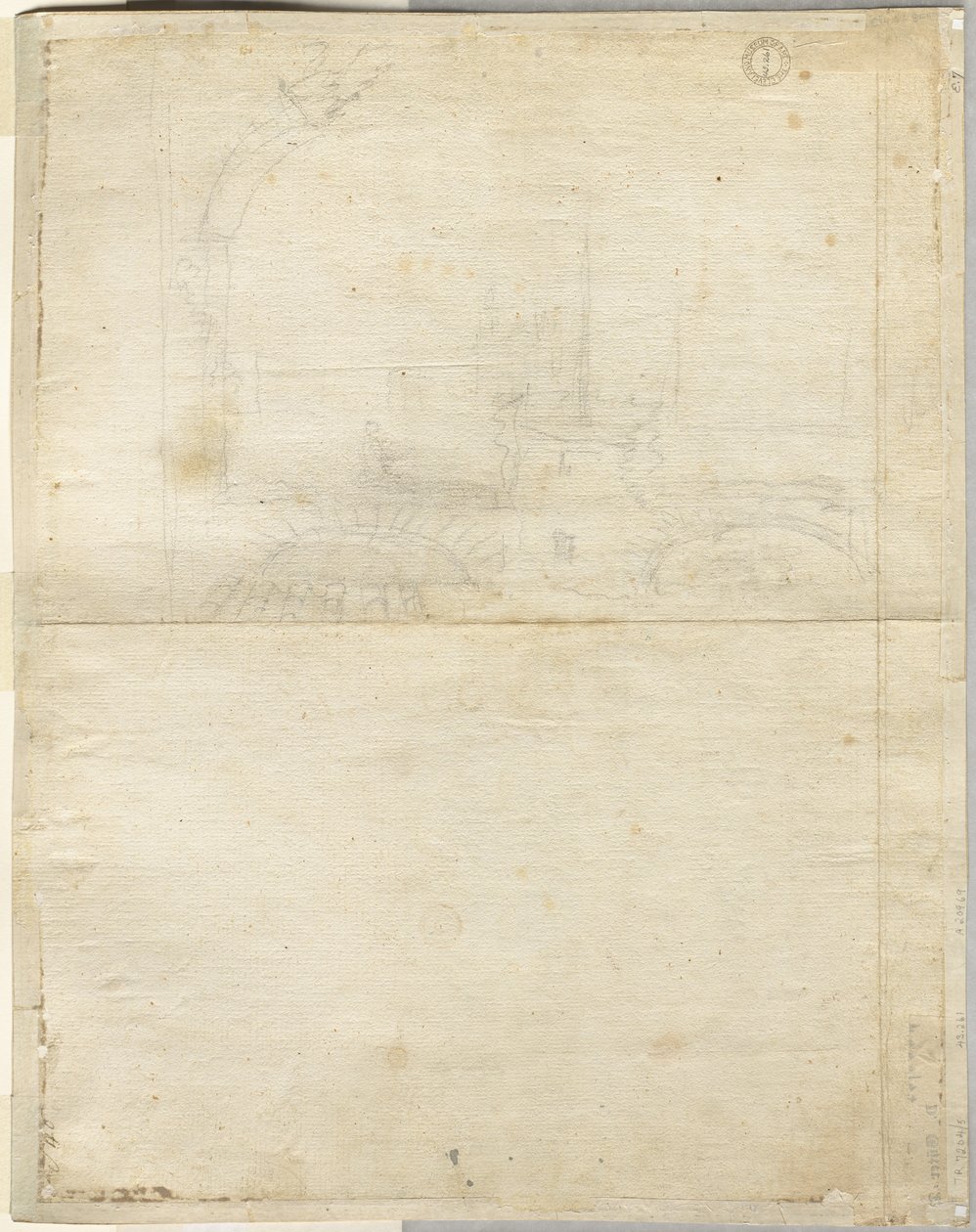 Skiss för San Giovanni in Laterano tergo, 1664. av Lievin Cruyl