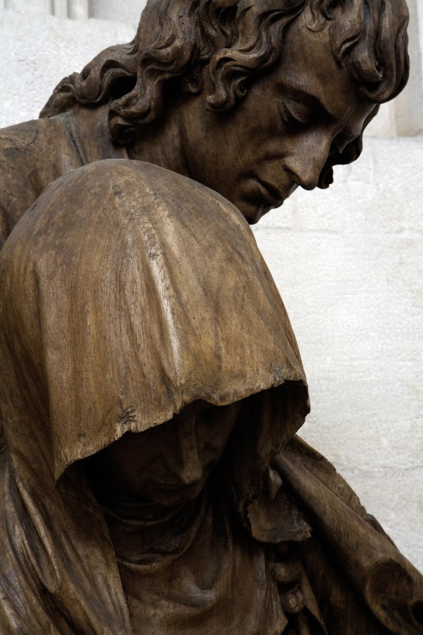 The Swoon of the Virgin, detalj, 1531 (se även 279610 och 279615) (valnöt) av Ligier Richier