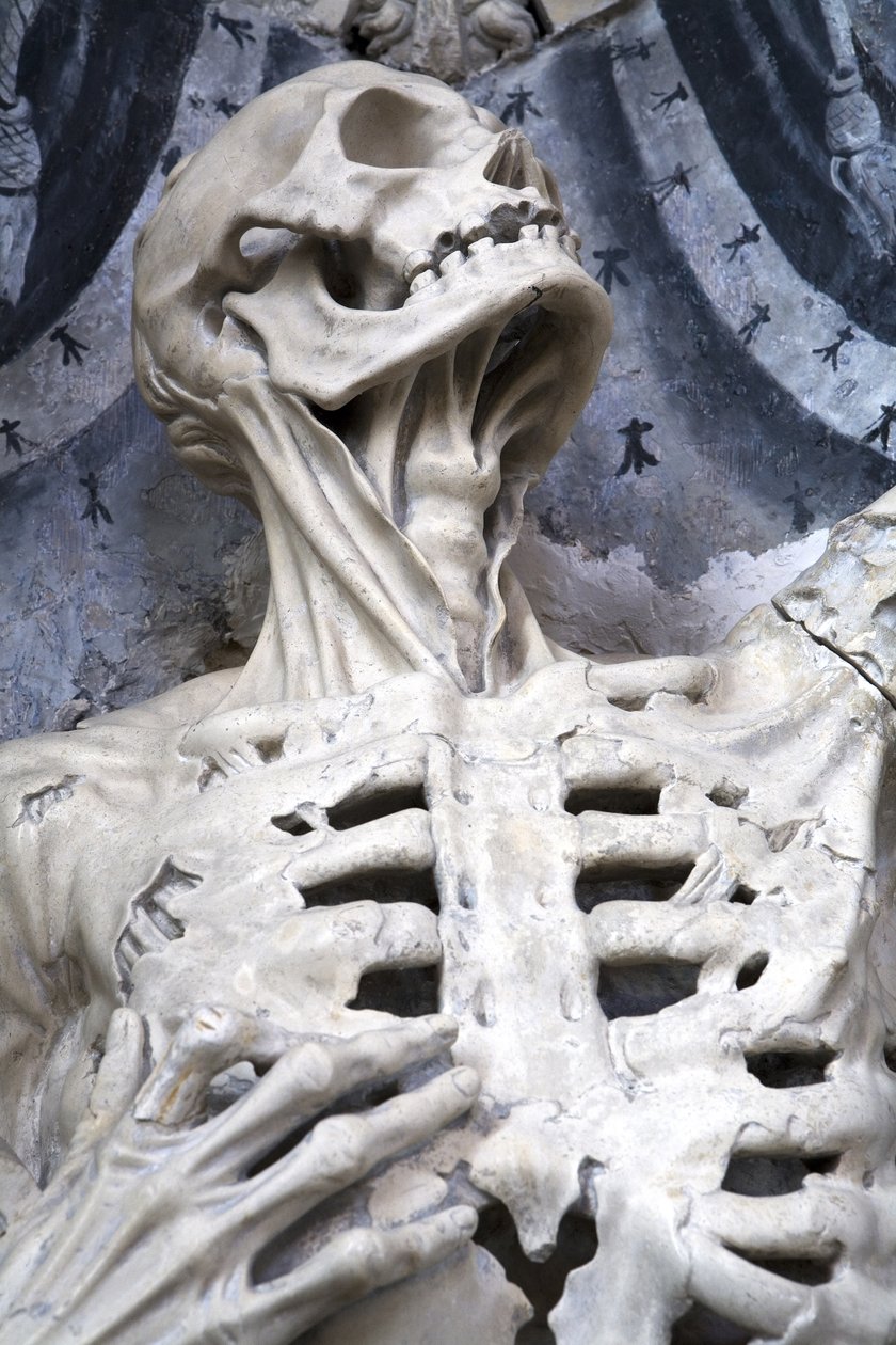 Flayed, eller skelettet, detalj av Ligier Richier