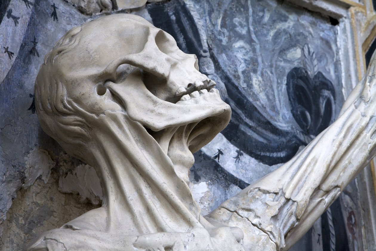 Flayed, eller skelettet, detalj av Ligier Richier