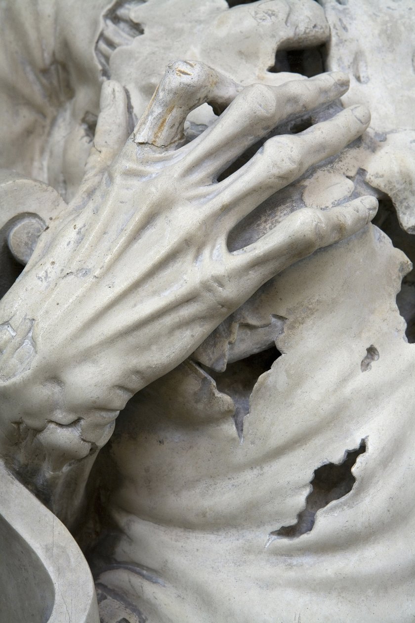 Flayed, eller skelettet, detalj av Ligier Richier