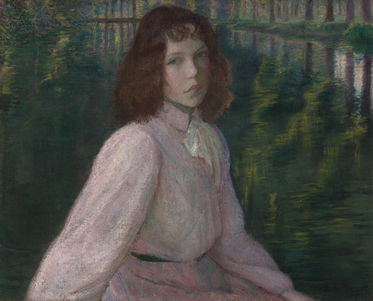 Vid flodens krök (På floden II) av Lilla Cabot Perry