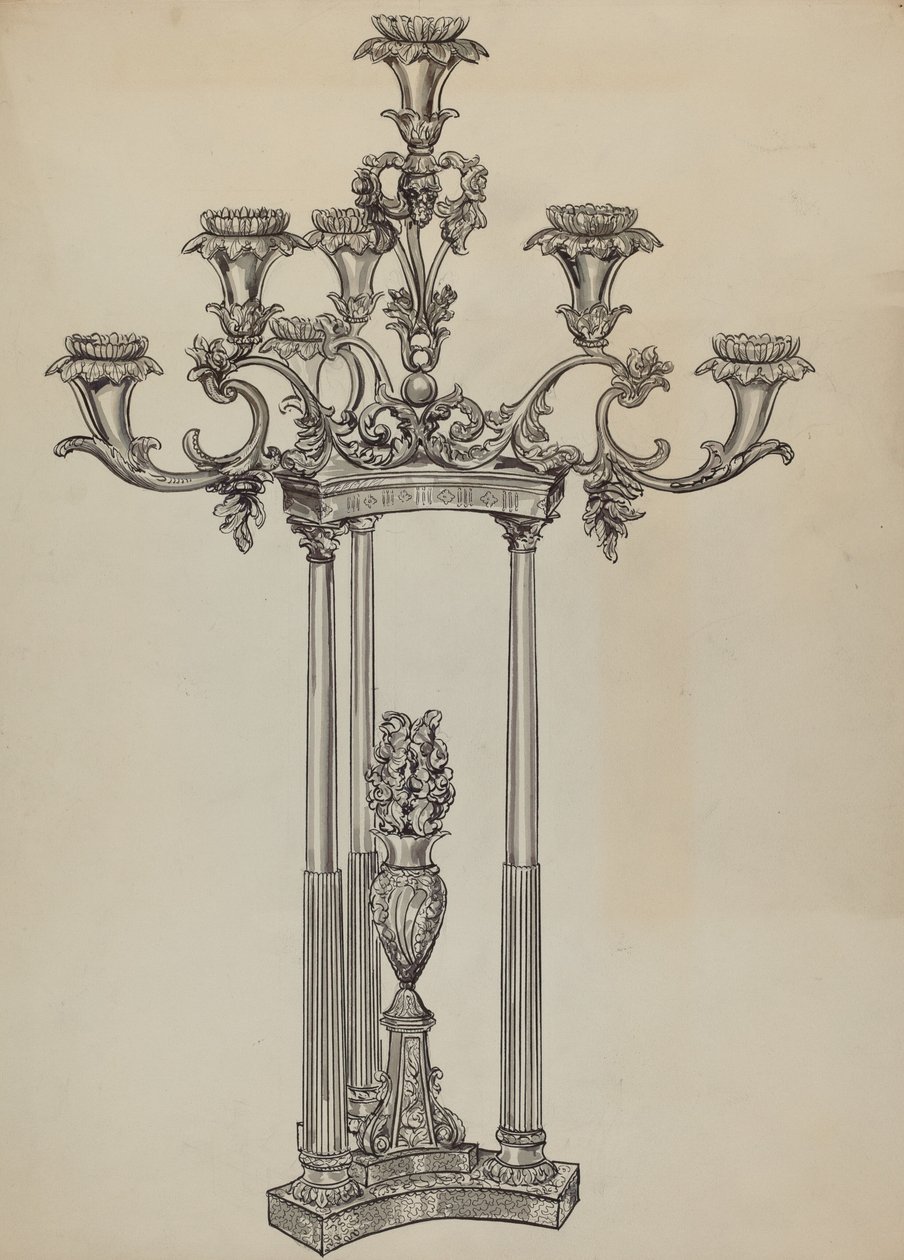 Ljusstake, c. 1936. av Lillian Causey