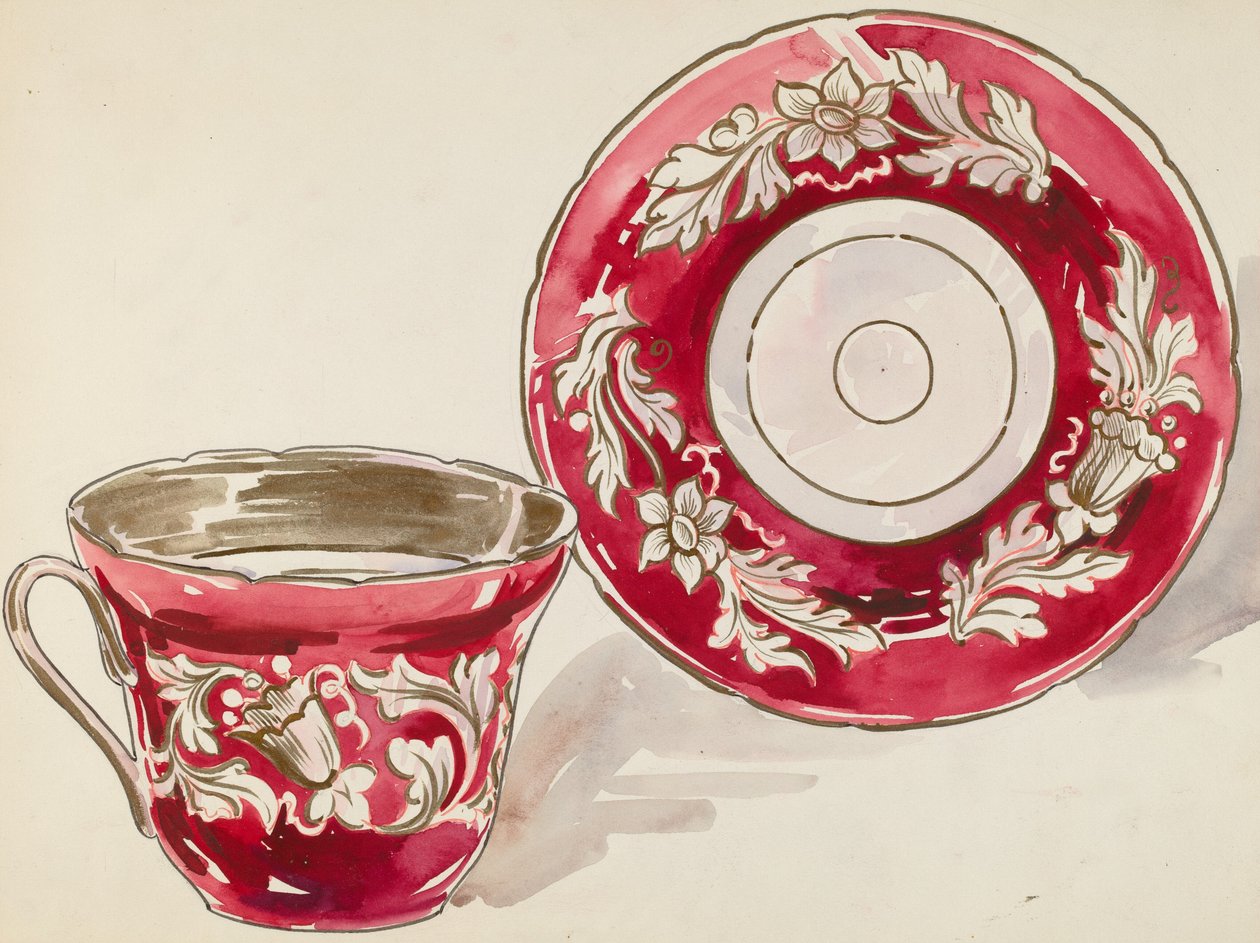 Kopp och fat, ca. 1936. av Lillian Causey
