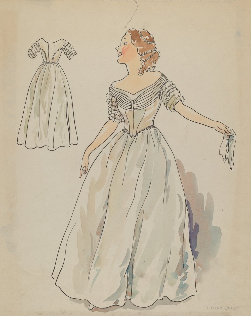Klänning, c. 1936. av Lillian Causey