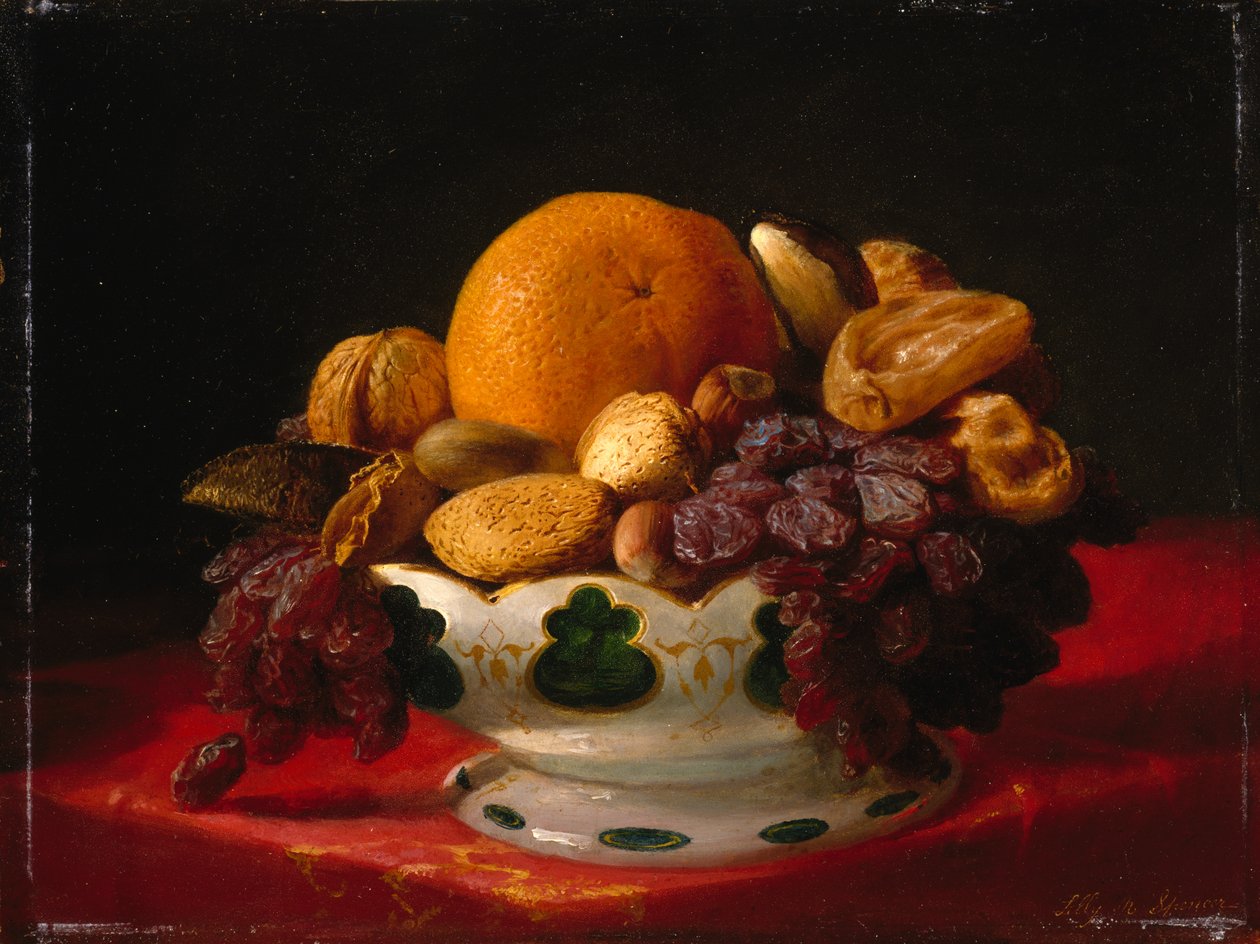 Apelsiner, nötter och fikon, 1860-talet av Lilly Martin Spencer