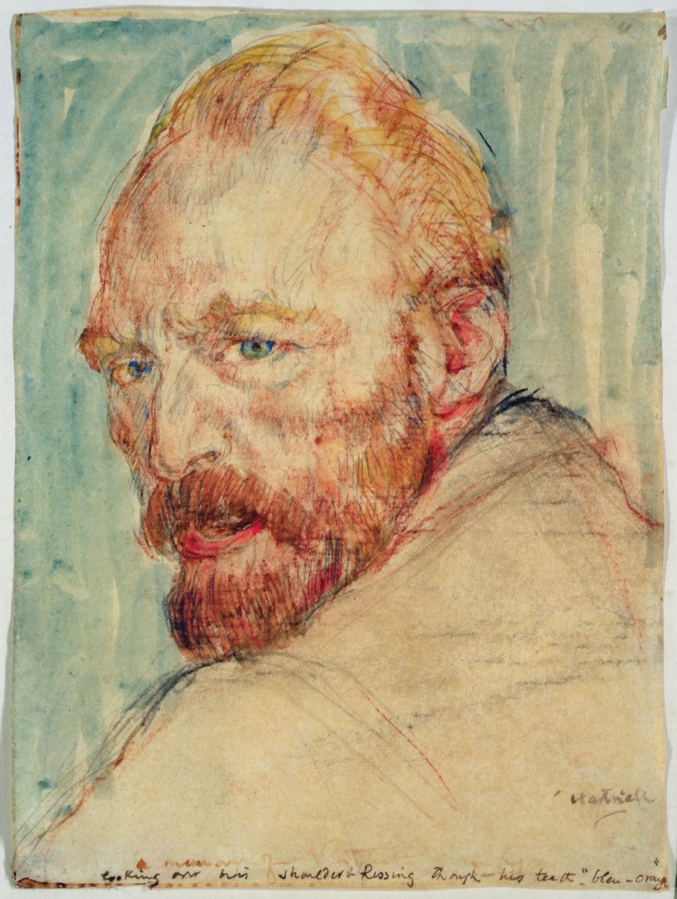 Porträtt av Van Gogh (akvarell på papper) av Lily Blatherwick