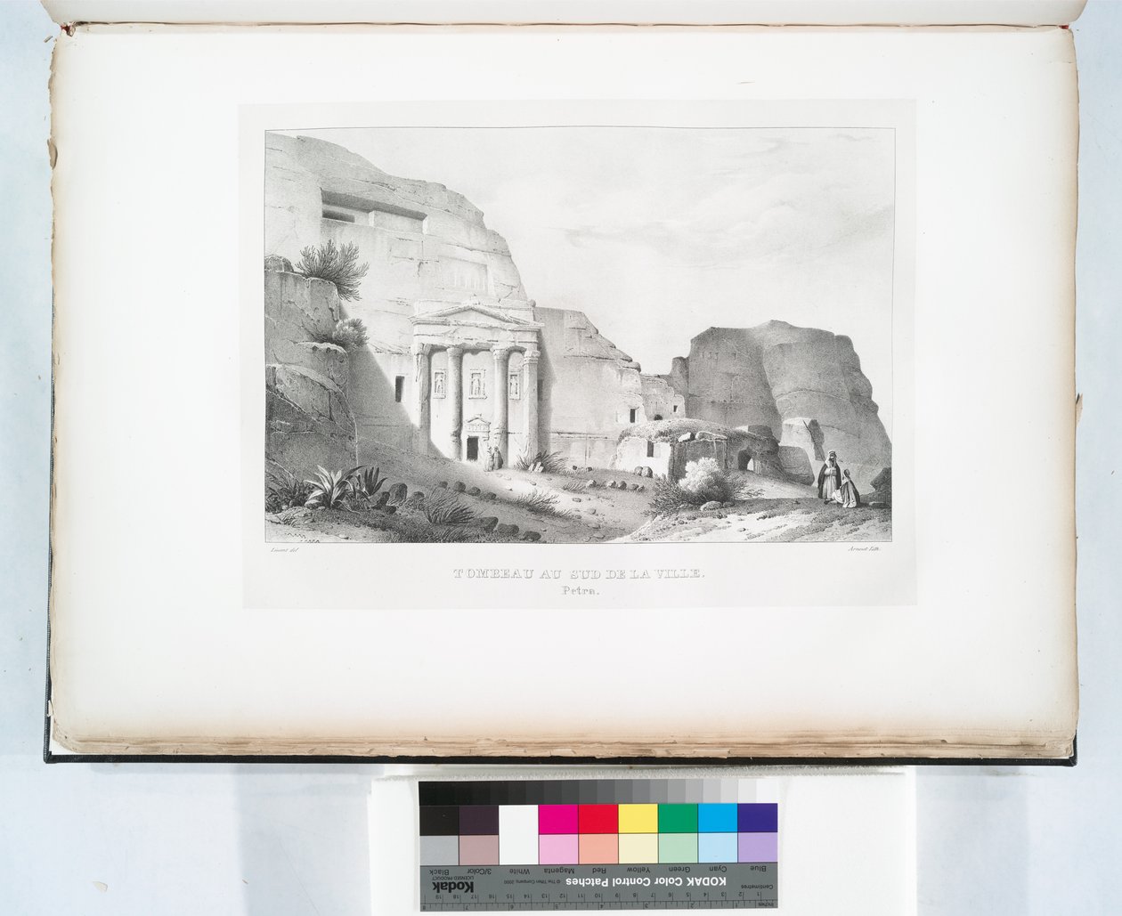 Grav i södra delen av staden, Petra av Linant (Linant Pasha) Bellefonds