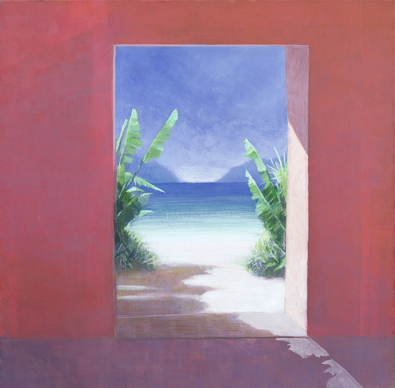 Banana Palms, 2005 (akryl på duk) av Lincoln Seligman