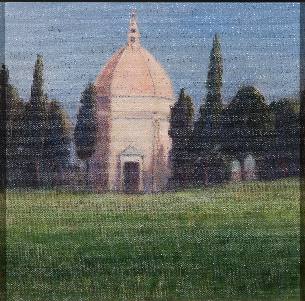 Baptistry, Tavarnelle, 2012 (akryl på duk) av Lincoln Seligman