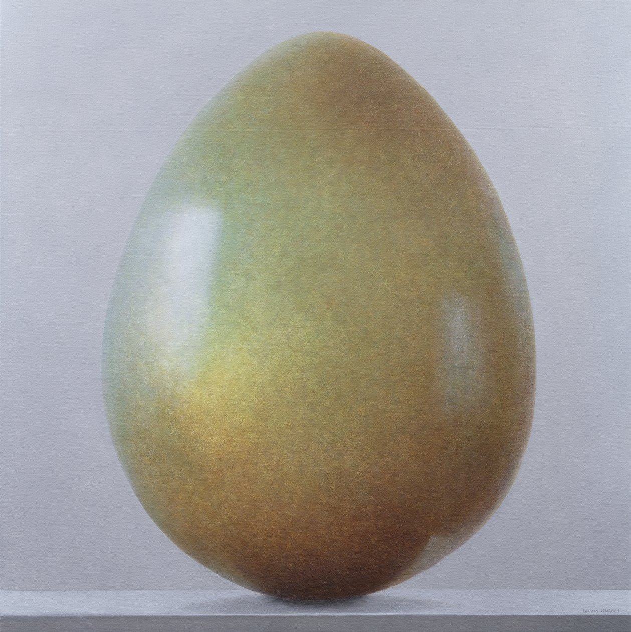 Bronze age Egg (akryl på duk) av Lincoln Seligman