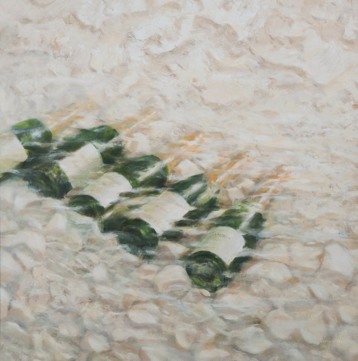 Champagne Cooling, 2012 (akryl på duk) av Lincoln Seligman