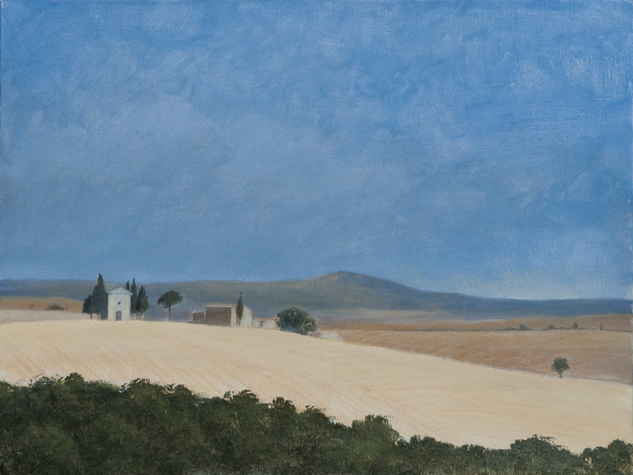 Kapell nära Pienza, 2012 (akryl på duk) av Lincoln Seligman