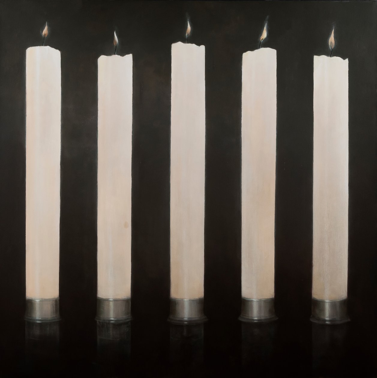 Five Candles, Sri Lanka, 2012 (akryl på duk) av Lincoln Seligman