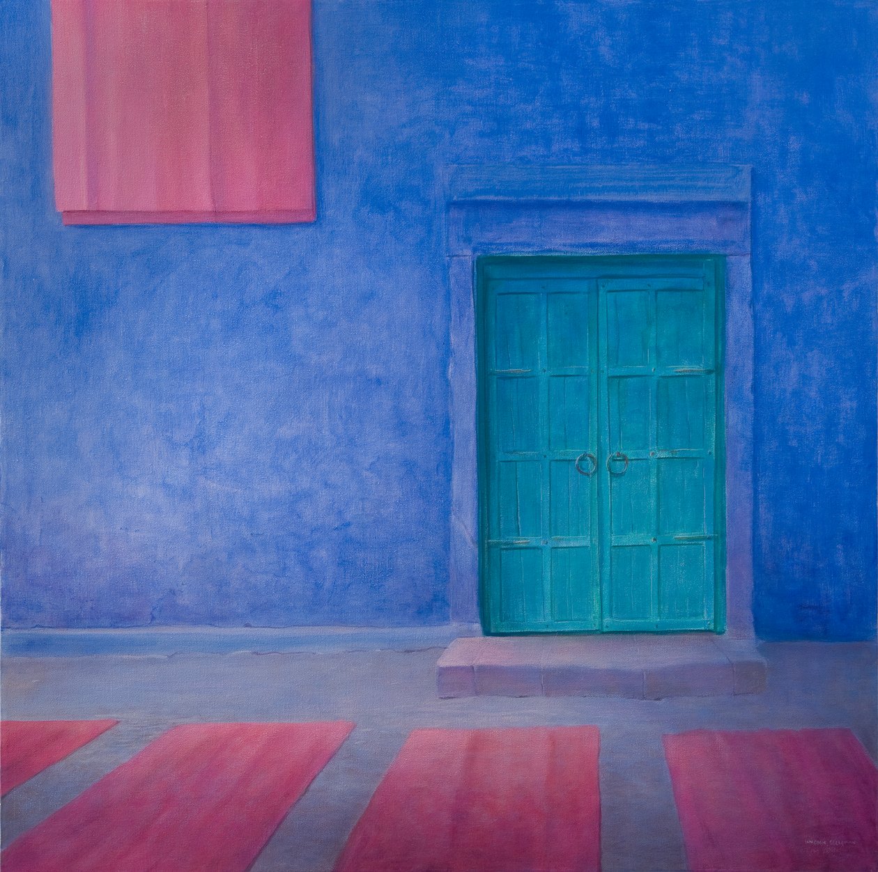 Green Door Jodhpur, 2010 (akryl på duk) av Lincoln Seligman