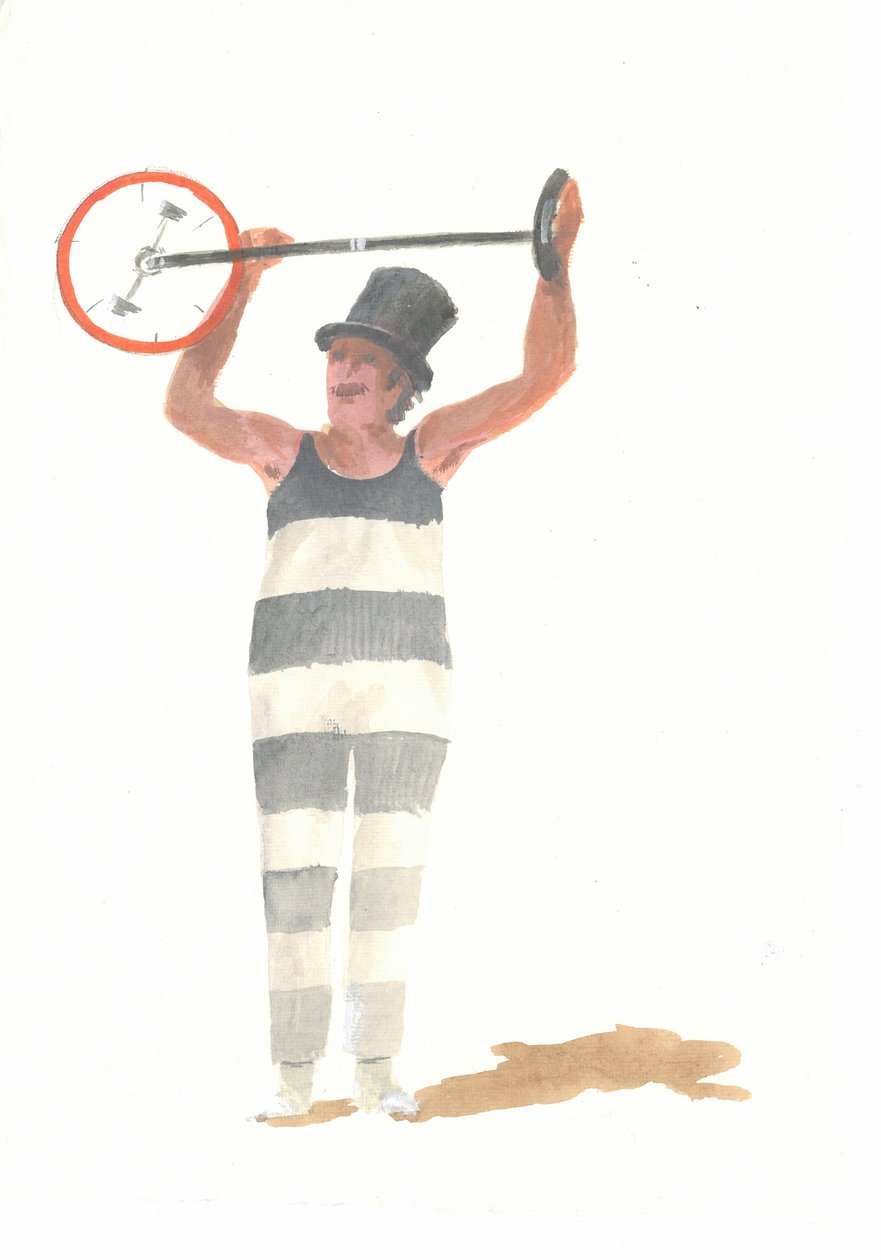 Italian Clown (akryl på papper) av Lincoln Seligman