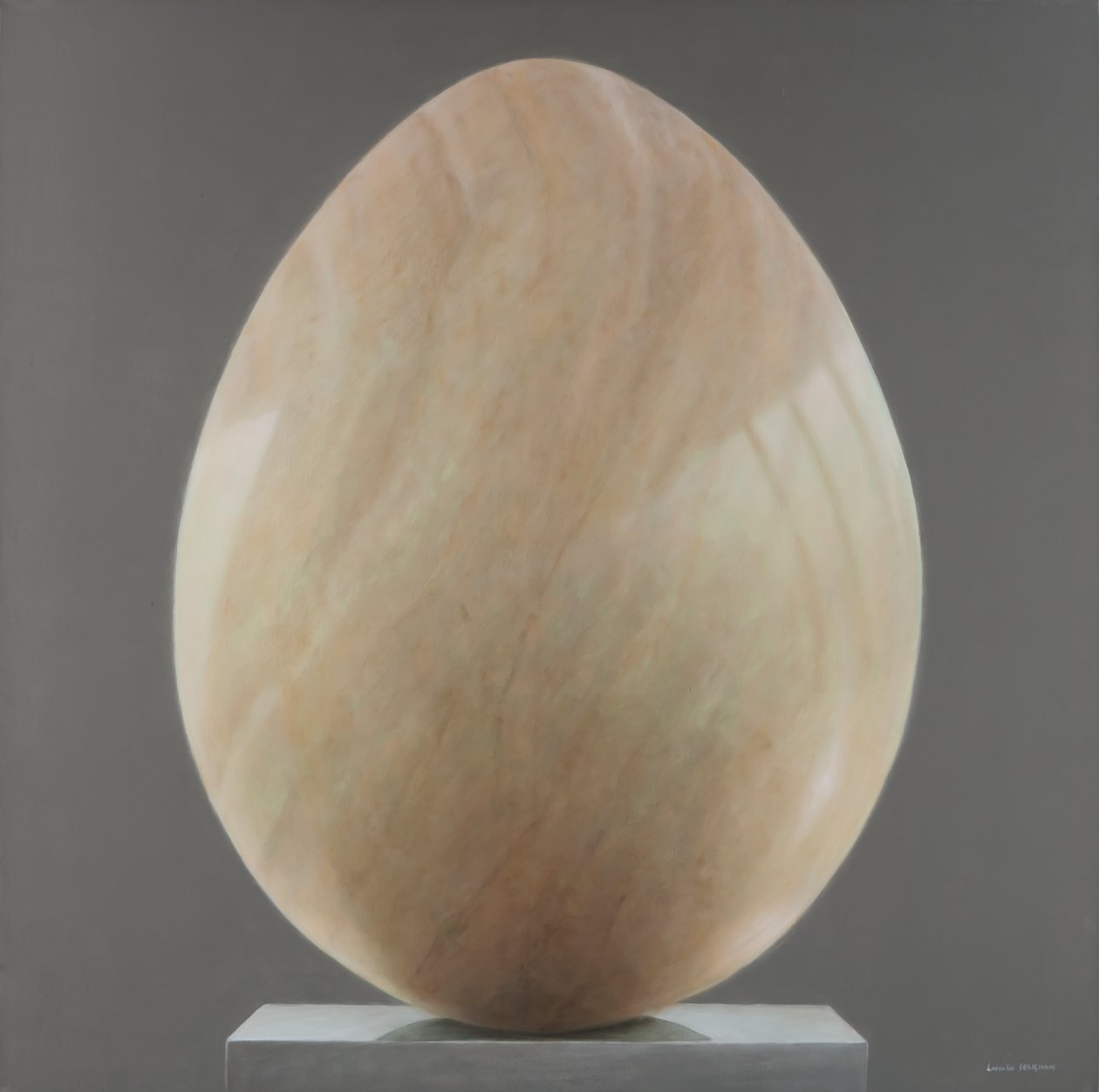 Jade Egg, 2012 (akryl på duk) av Lincoln Seligman