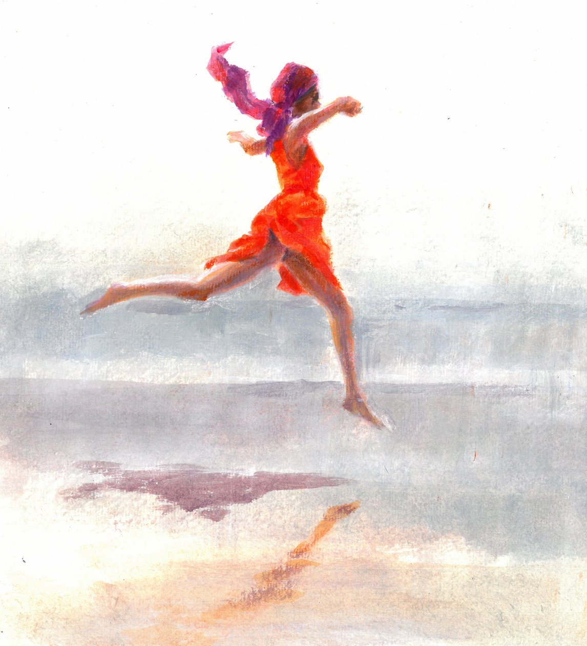 Juno på stranden, 2015 av Lincoln Seligman