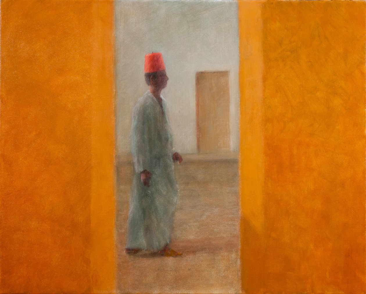 Man, Tangier Street, 2012 (akryl på duk) av Lincoln Seligman