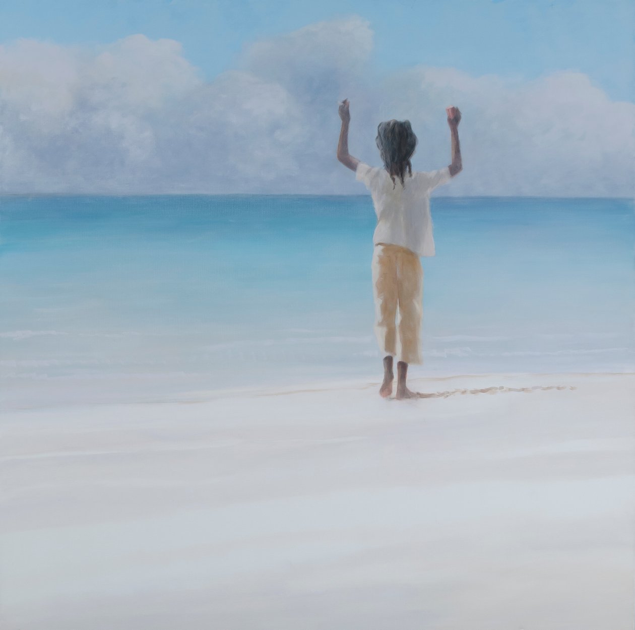 Rasta på stranden, 2012 (akryl på duk) av Lincoln Seligman
