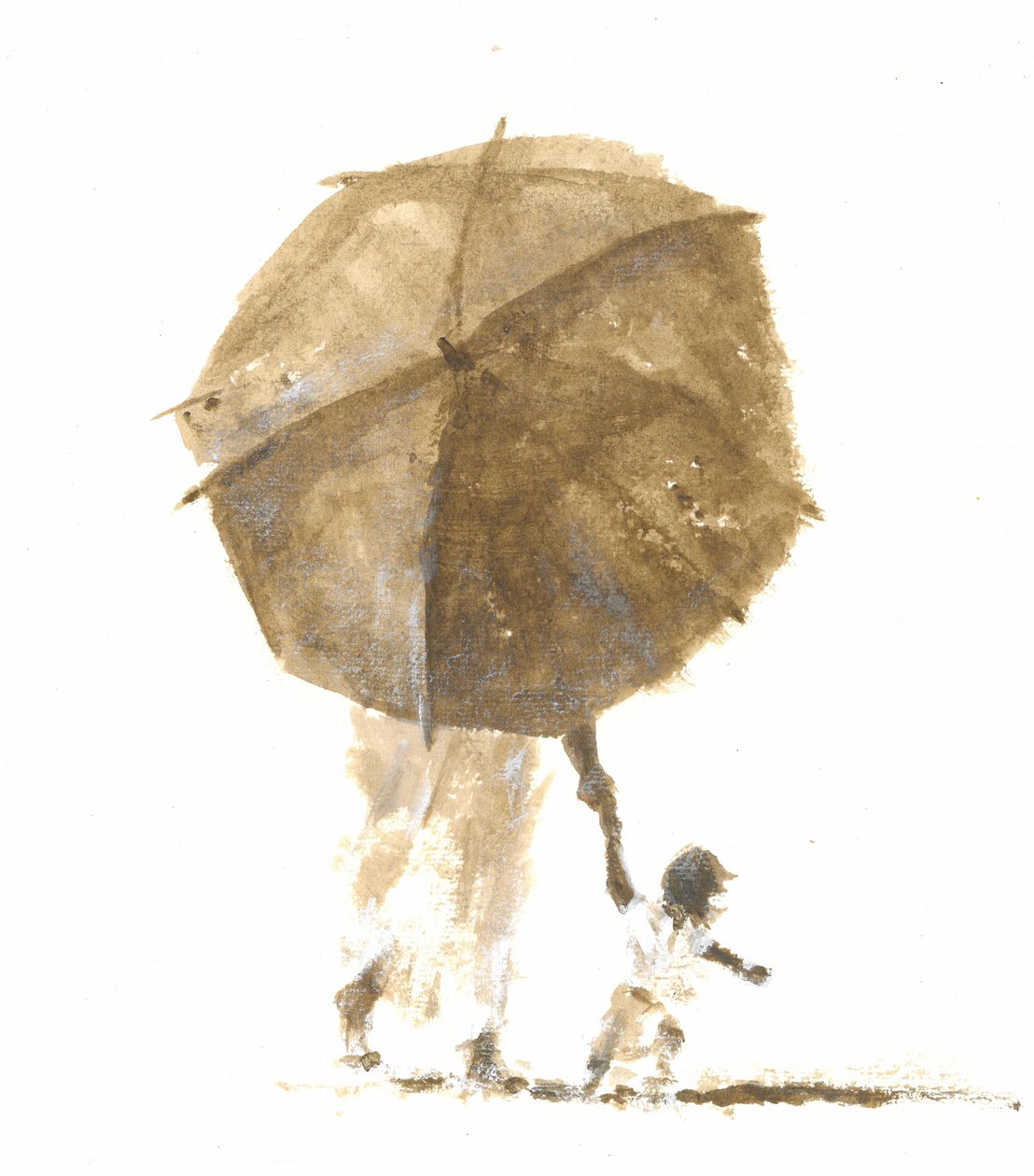 Paraply och barn 1, 2015 av Lincoln Seligman
