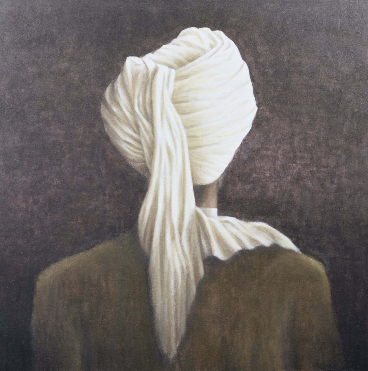 Vit turban, 2005 (akryl på duk) av Lincoln Seligman