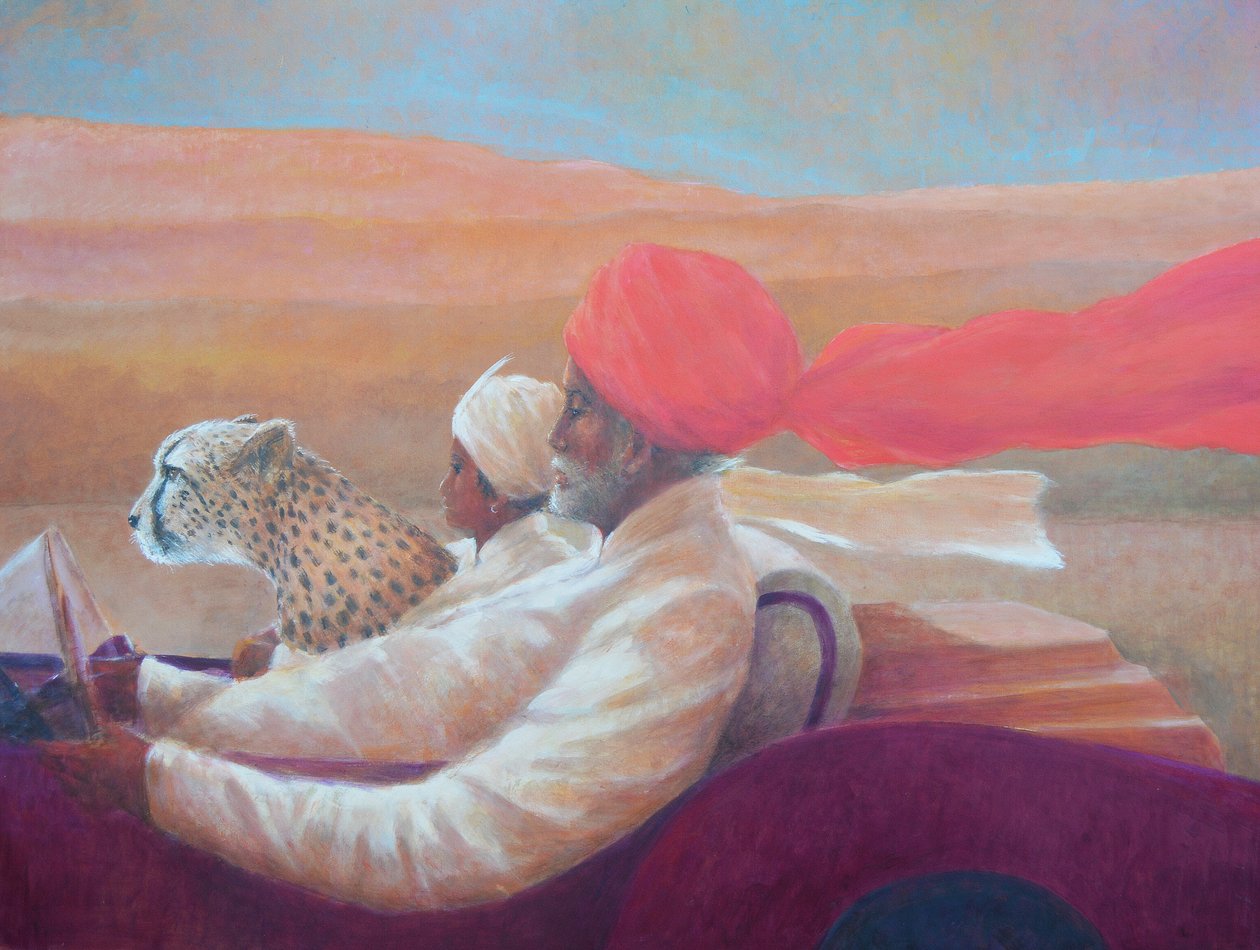 Maharaja, pojke + gepard av Lincoln Seligman
