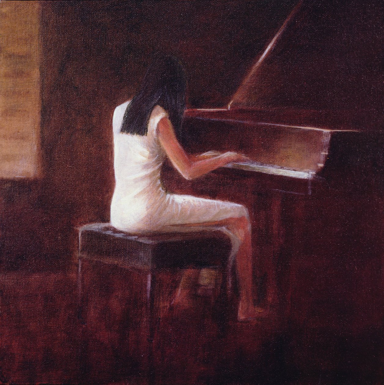 Pianist, Hanoi (olja på duk) av Lincoln Seligman