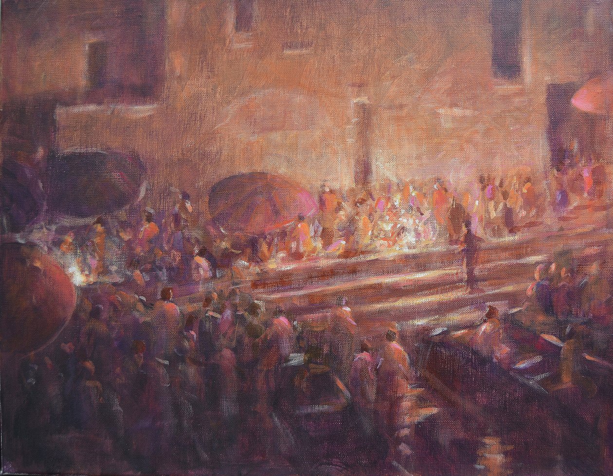 Varanasi steg på natten av Lincoln Seligman