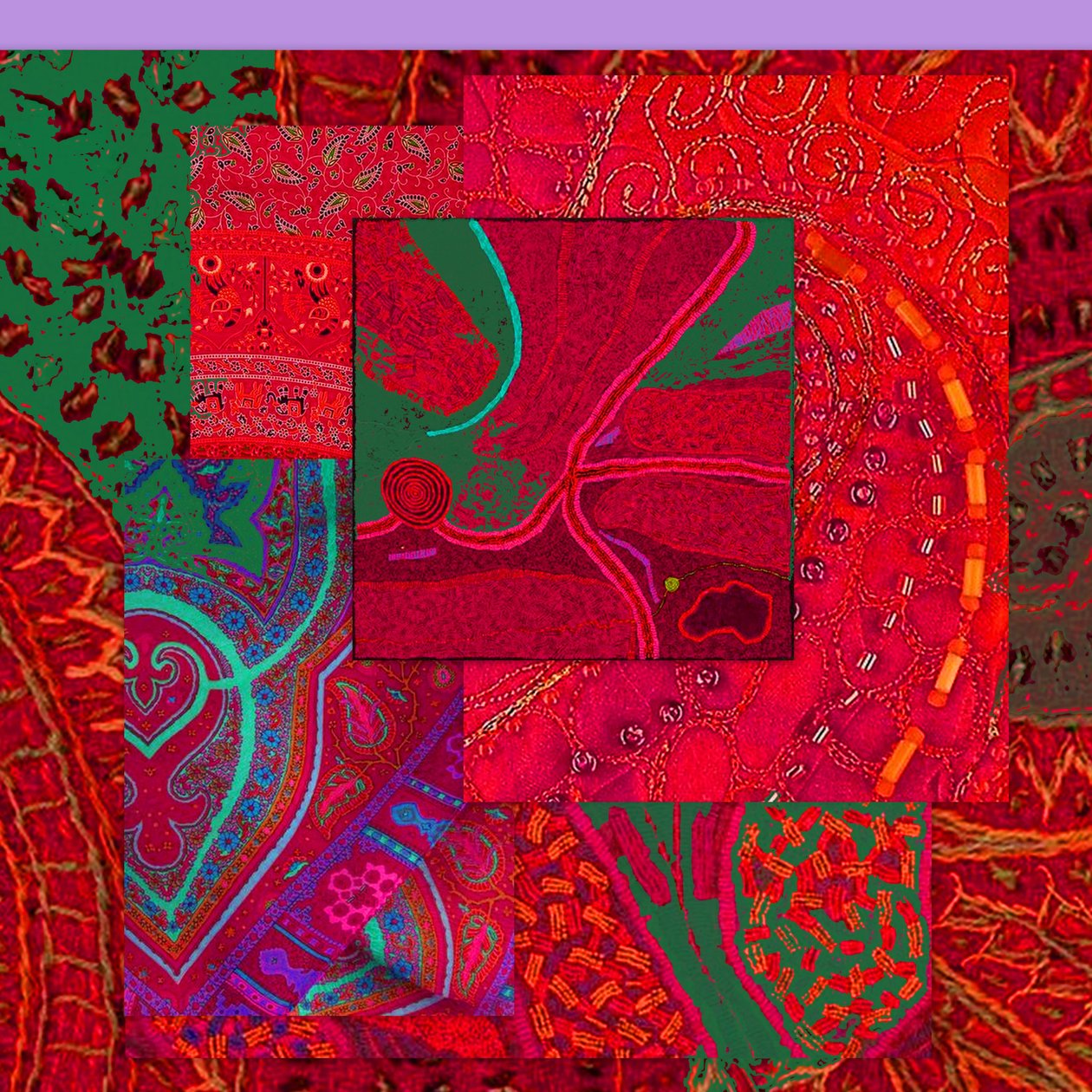 COLLAGE OF COLOR, 2018 (blandteknik) av linda arthurs