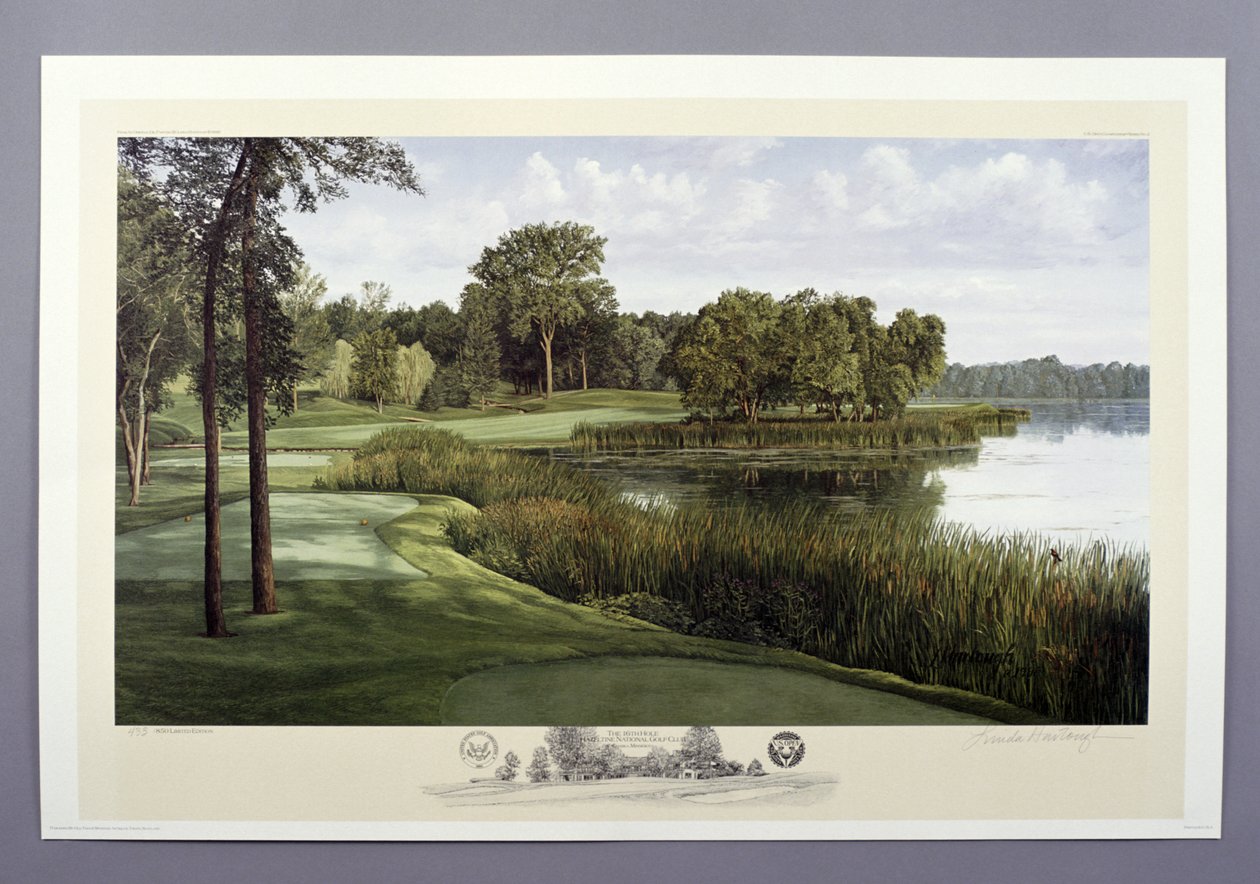 16:e hålet, Hazeltine National Golf Club, Chaska, Minnesota, USA, 1991 av Linda Hartough