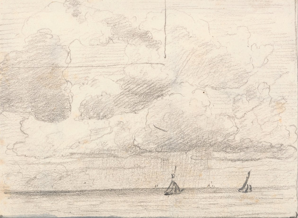A Squall; verso- Staffage av Lionel Constable