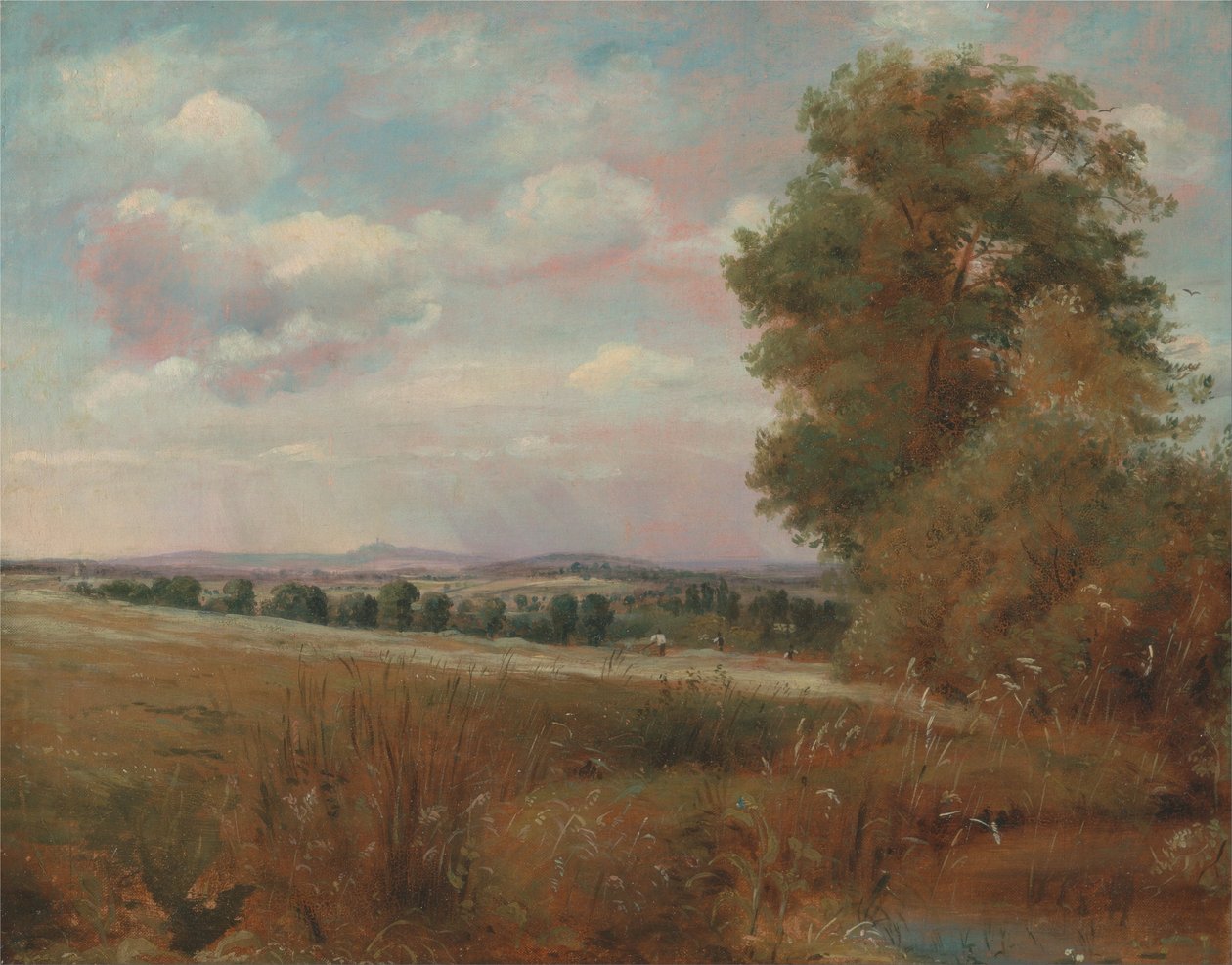 Landscape at Hampstead, with Harrow in the Distance av Lionel Constable