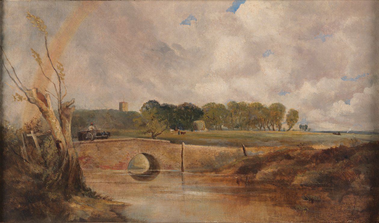 A Rainbow - Utsikt över Stour av Lionel Constable