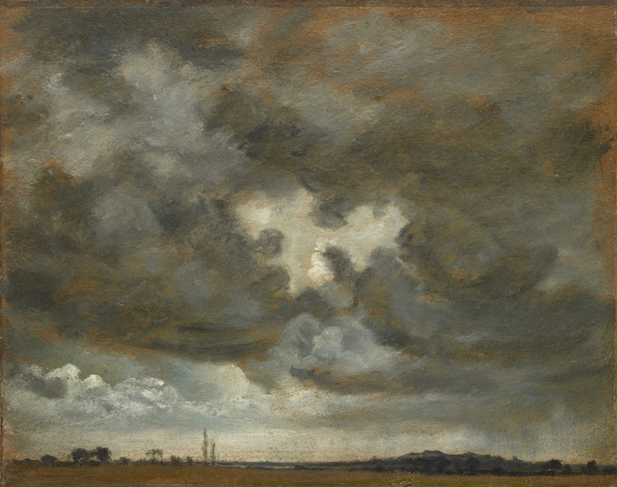 Molnstudie, ca 1850 av Lionel Constable